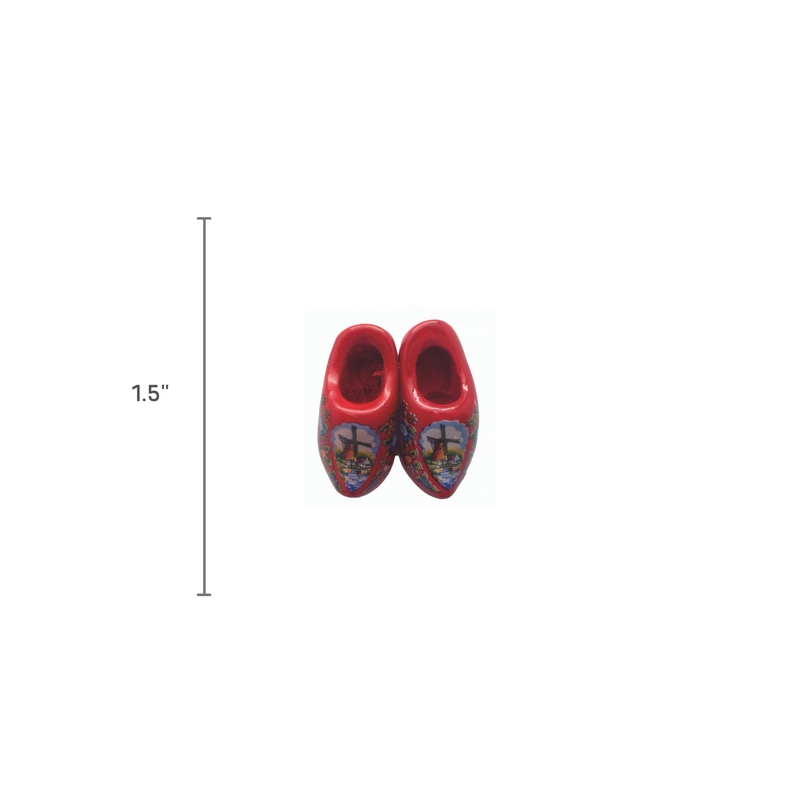 Holland Wooden Shoes Magnet Red