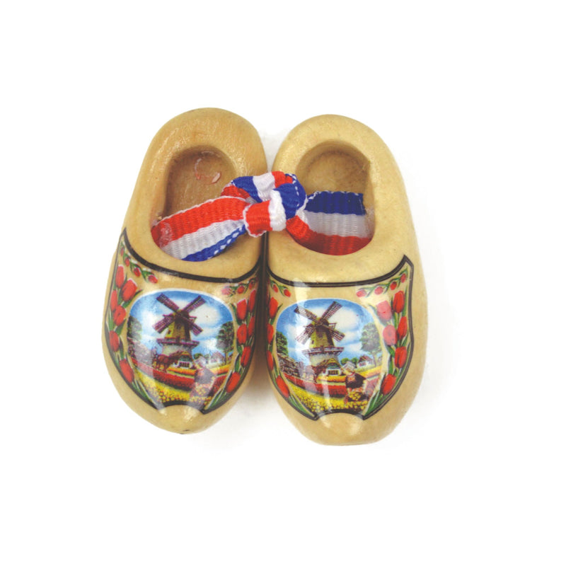 Holland Wooden Shoe Magnetic Gift Tulips