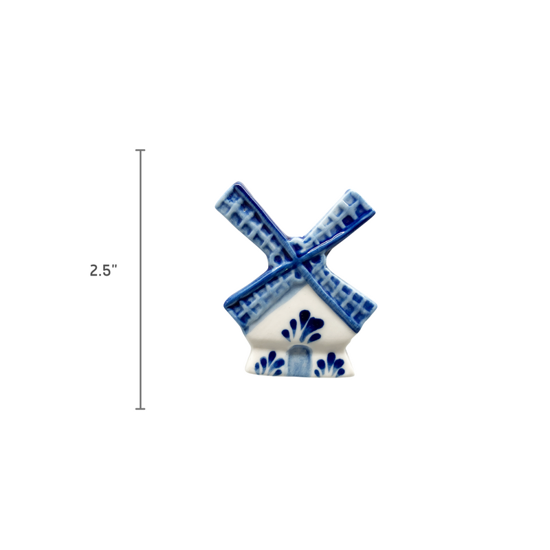 Delft Blue Windmill Kitchen Magnets