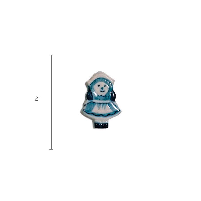 Dutch Party Favor Delft Blue Girl Magnet