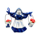 Delft Blue Magnet Delft Girl with Tulips