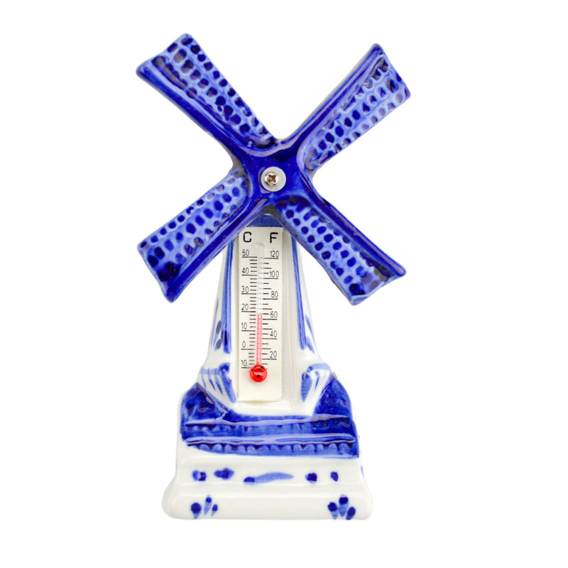 Novelty Magnets Delft Blue Windmill Thermometer Magnet