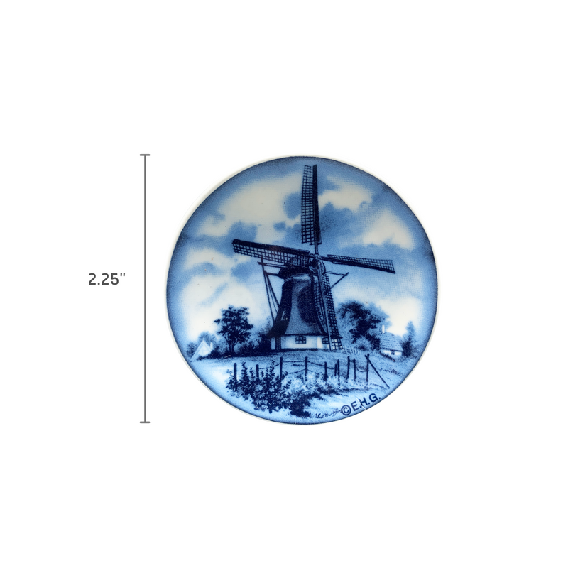 Souvenir Fridge Magnet Windmill Plate