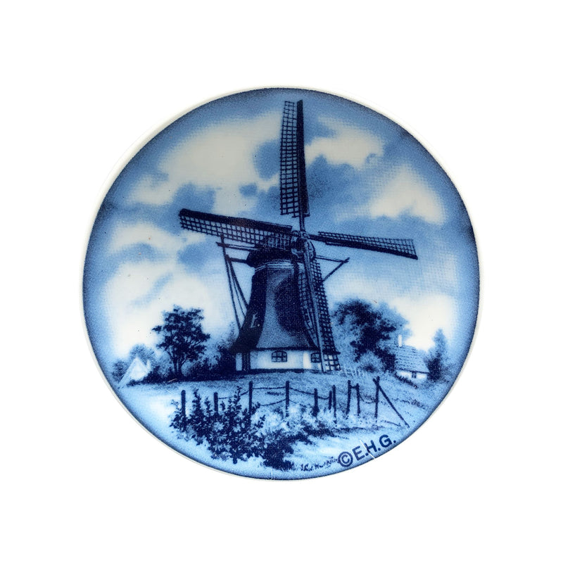 Souvenir Fridge Magnet Windmill Plate