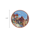 Fridge Magnet Euro Village Plate