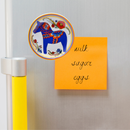 Ceramic Plate Fridge Blue Dala Magnet