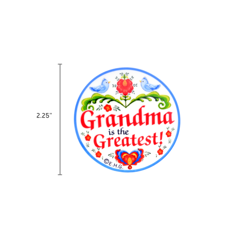 "Grandma Is the Greatest" Plate Magnet