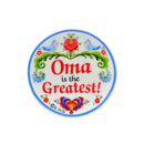 "Oma Is the Greatest" Plate Magnet