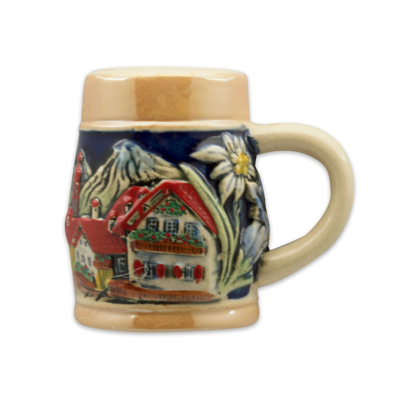 Ceramic Beer Stein Fridge Magnet German Edelweiss