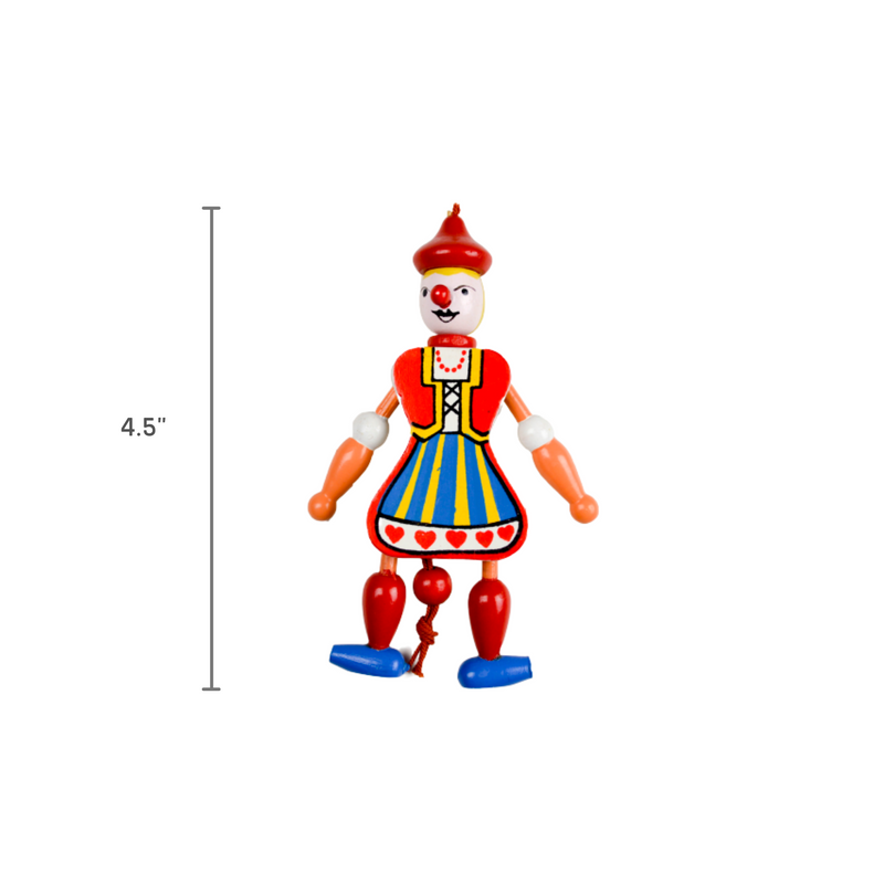 Norwegian Ornaments Jumping Jack Toy Magnet Girl