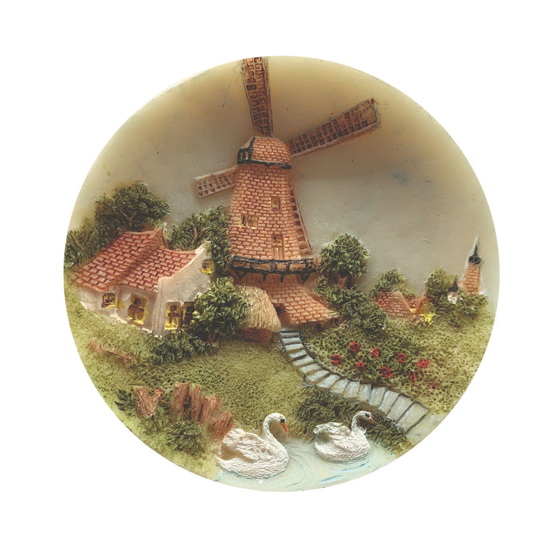 Dutch Gift Idea Fridge Magnet Windmill & Swan
