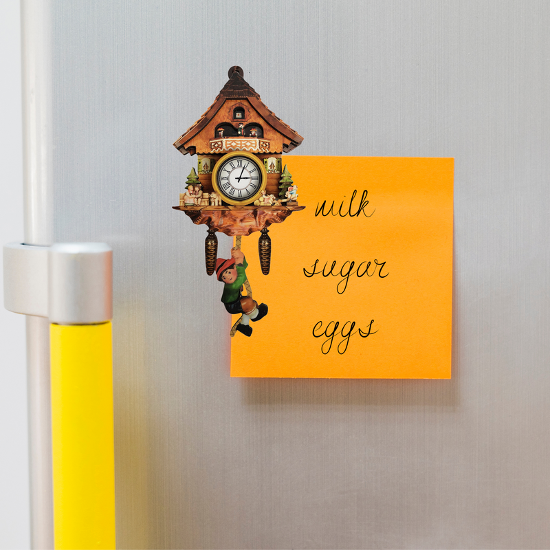 Germanic Kitchen Cow & Dog Cuckoo Clock Refrigerator Magnet