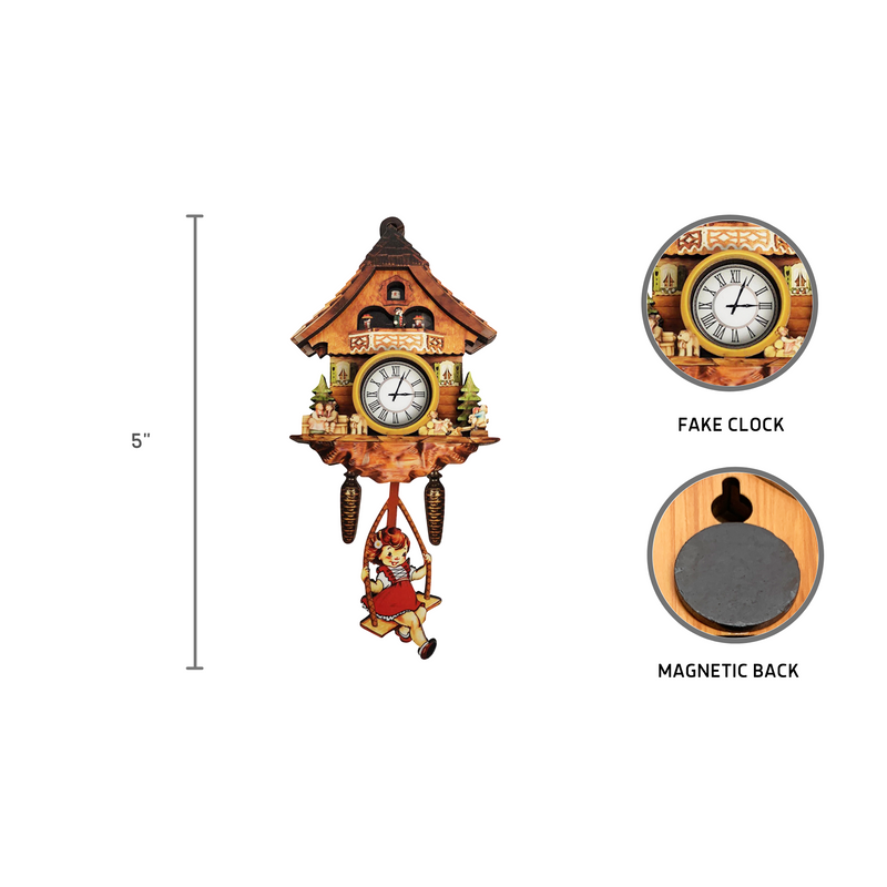 Germanic Kitchen Girl & Dog Cuckoo Clock Refrigerator Magnet