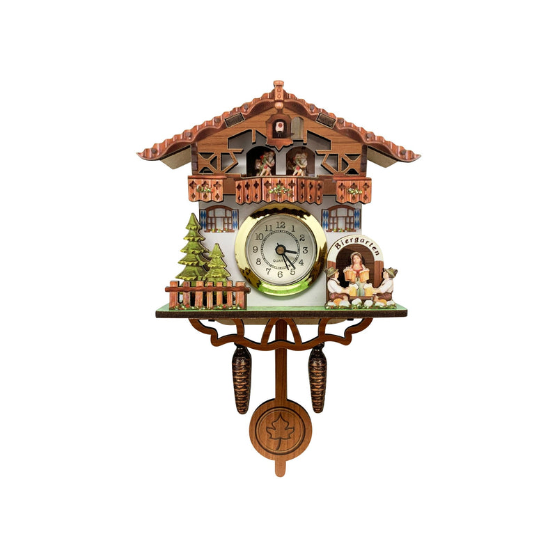 Germanic Kitchen Bier Garten Functioning Clock Refrigerator Magnet