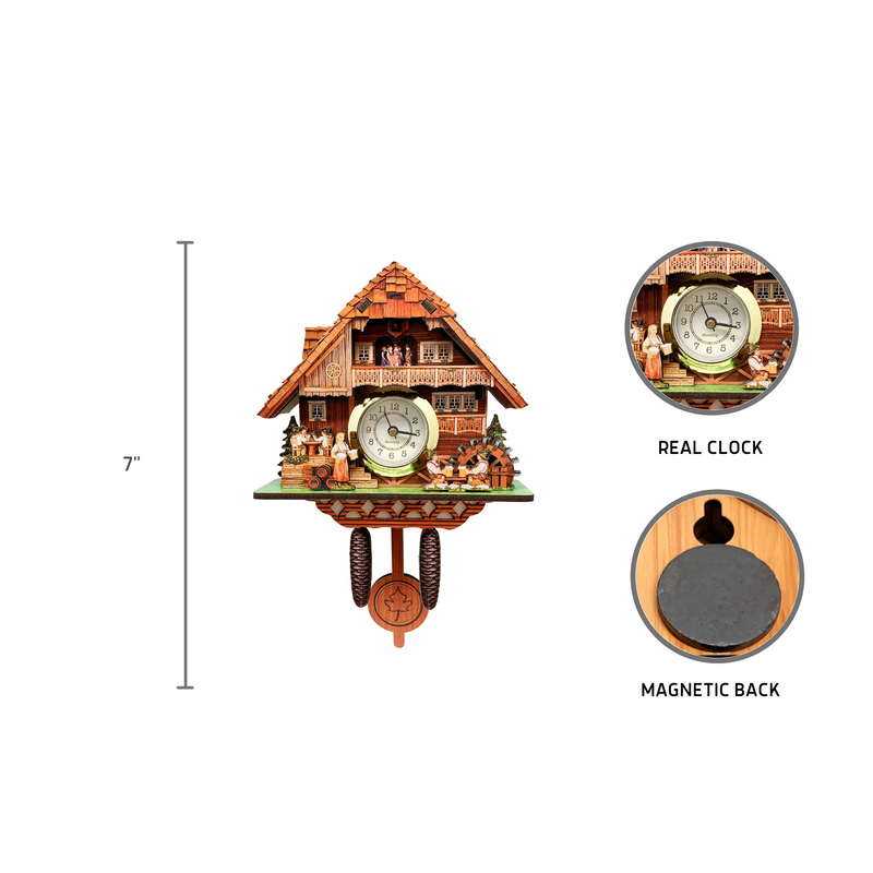 Black Forest Real Clock Bierstube Novelty Kitchen Magnet