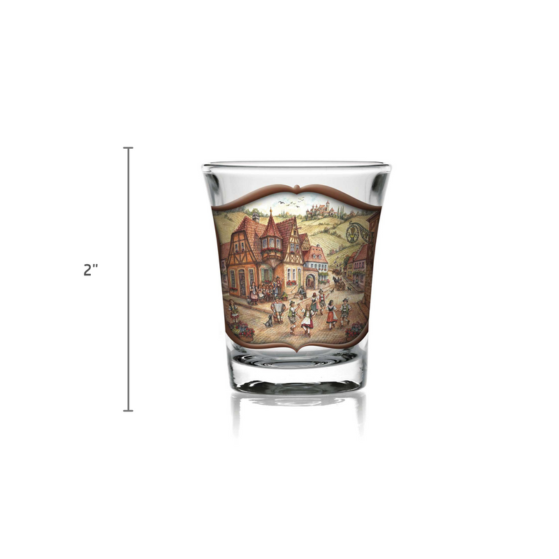 Souvenir Clear Shot Glass: Dancers