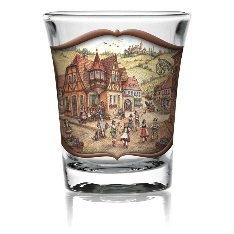 Souvenir Clear Shot Glass: Dancers