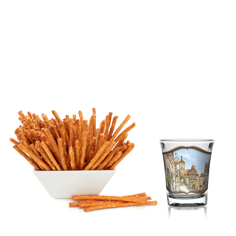 Souvenir Clear Shot Glass: Village