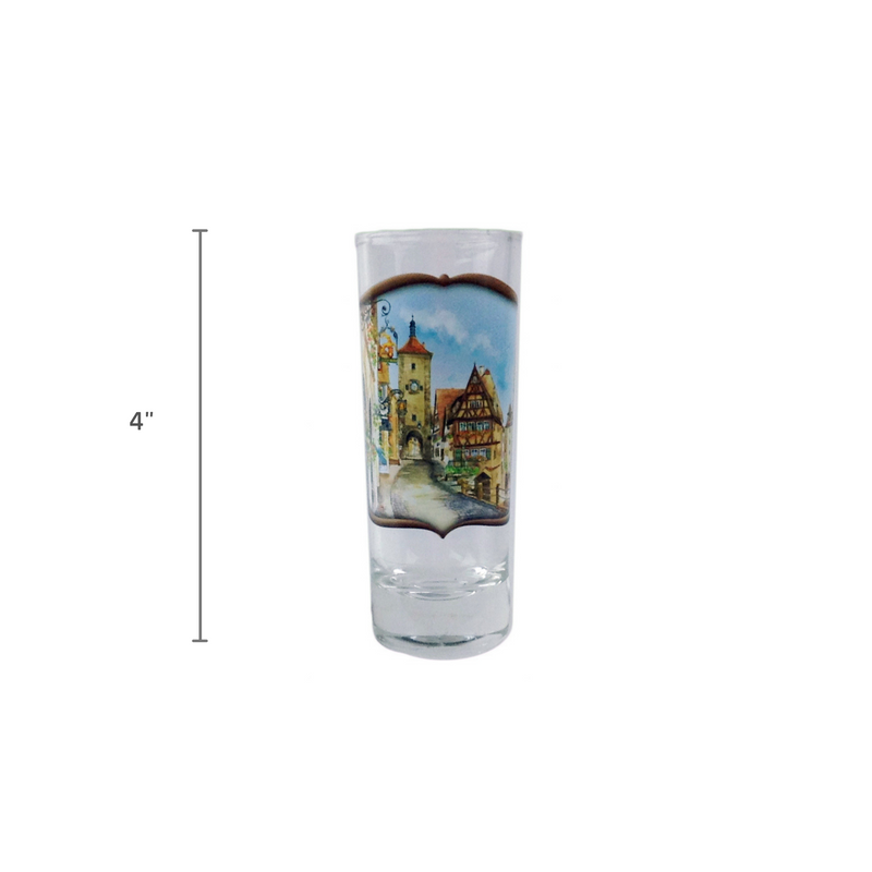 Souvenir Clear Shooter Glass: Village