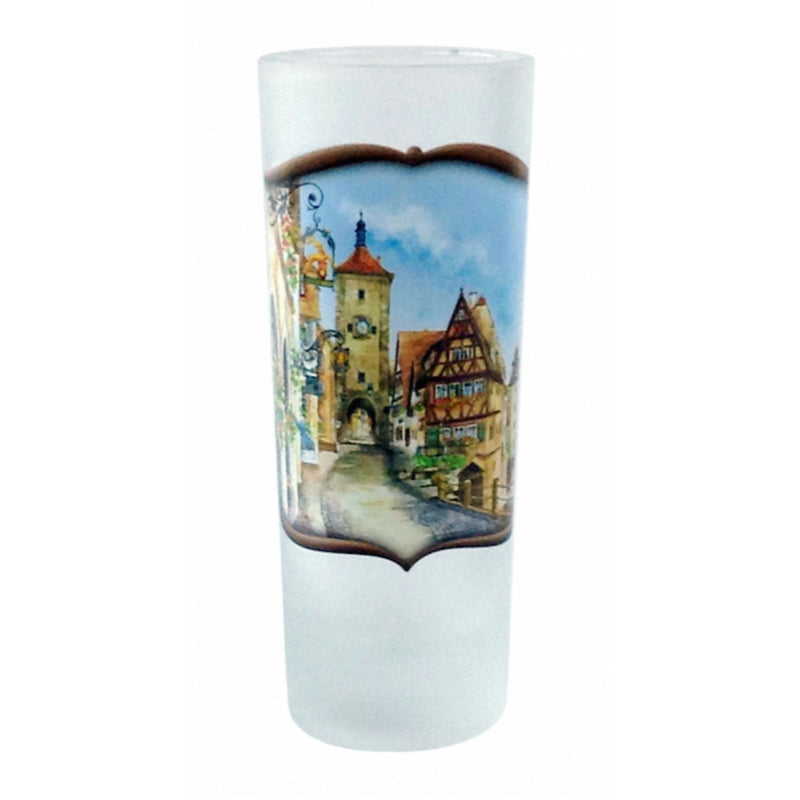 Souvenir Frosted Shooter Glass: Village