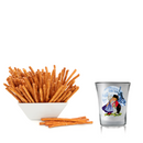 Wedding Party Favor Shot Glasses: Dutch Kiss Frosted