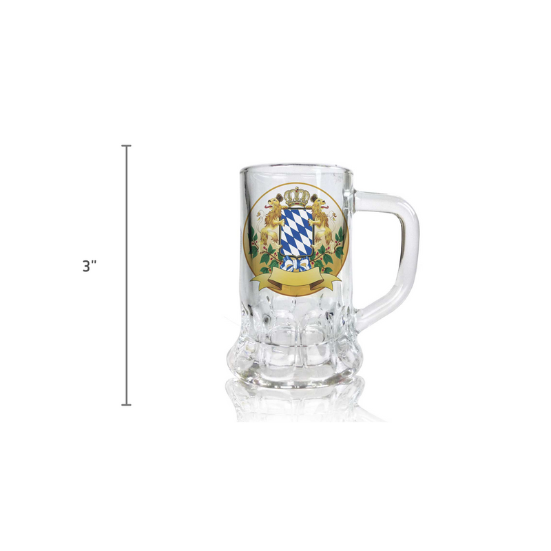 Glass Dimpled Mug Shot: Bayern Coat of Arms