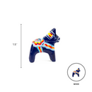 Blue Wooden Swedish Dala Horse