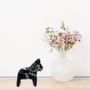Black Wooden Swedish Dala Horse