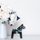 Black Wooden Swedish Dala Horse