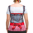 Euro Themed Costume Dirndl Realistic Faux Red Shirt