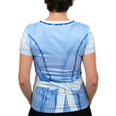 Euro Themed Costume Dirndl Realistic Faux Blue Shirt