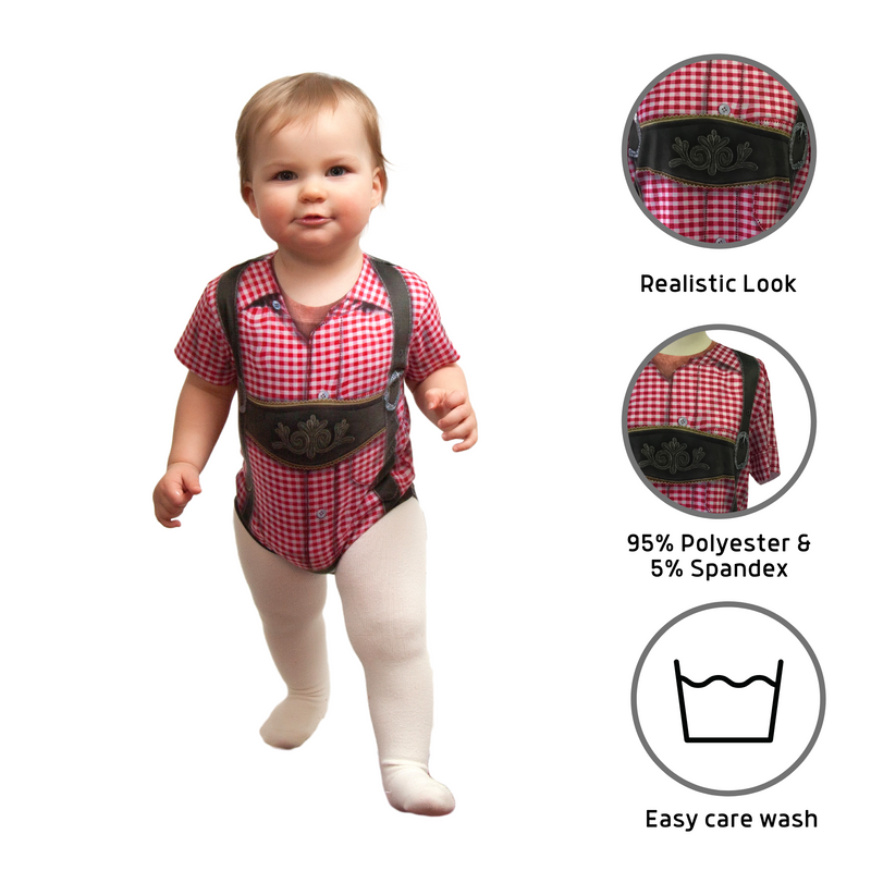 Euro Themed Costume Realistic Lederhosen Snap Suit