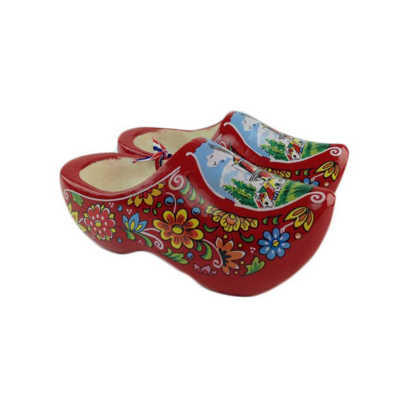 Dutch Shoe Clogs w/ Windmill Red Design-7