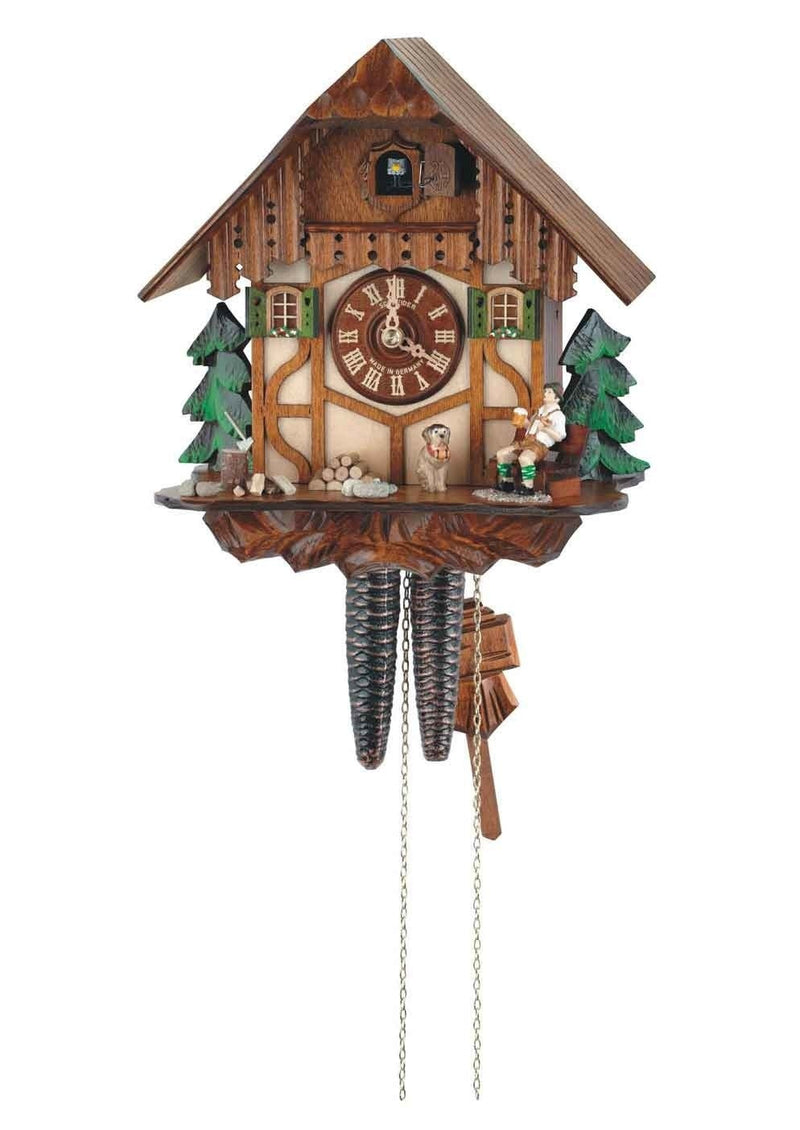 Schneider 11" Black Forest Resting Wood Chopper German Cuckoo Clock - OktoberfestHaus.com
