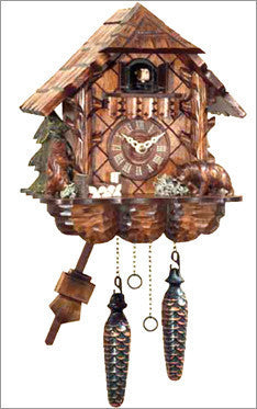 Black Forest Chalet German Cuckoo Clock with Carved Bears - OktoberfestHaus.com
