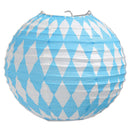 Oktoberfest Paper Lanterns, 9-1/2-Inch, Blue/White - OktoberfestHaus.com
