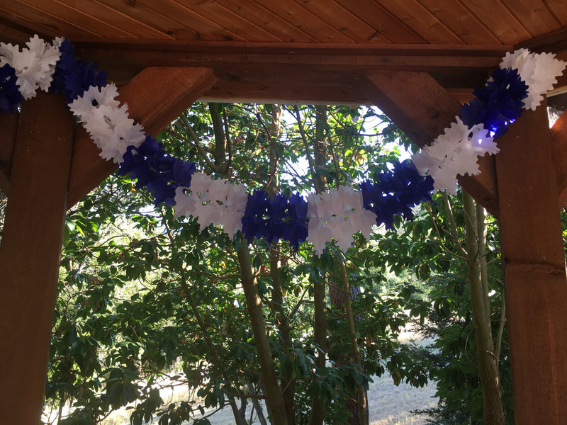 Blue and White Oktoberfest Pageant Garland Decoration 14 Feet - OktoberfestHaus.com
 - 2