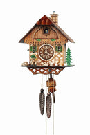 Schneider 11" Black Forest Wood Chopper Eight Day Movement German Cuckoo Clock - OktoberfestHaus.com
