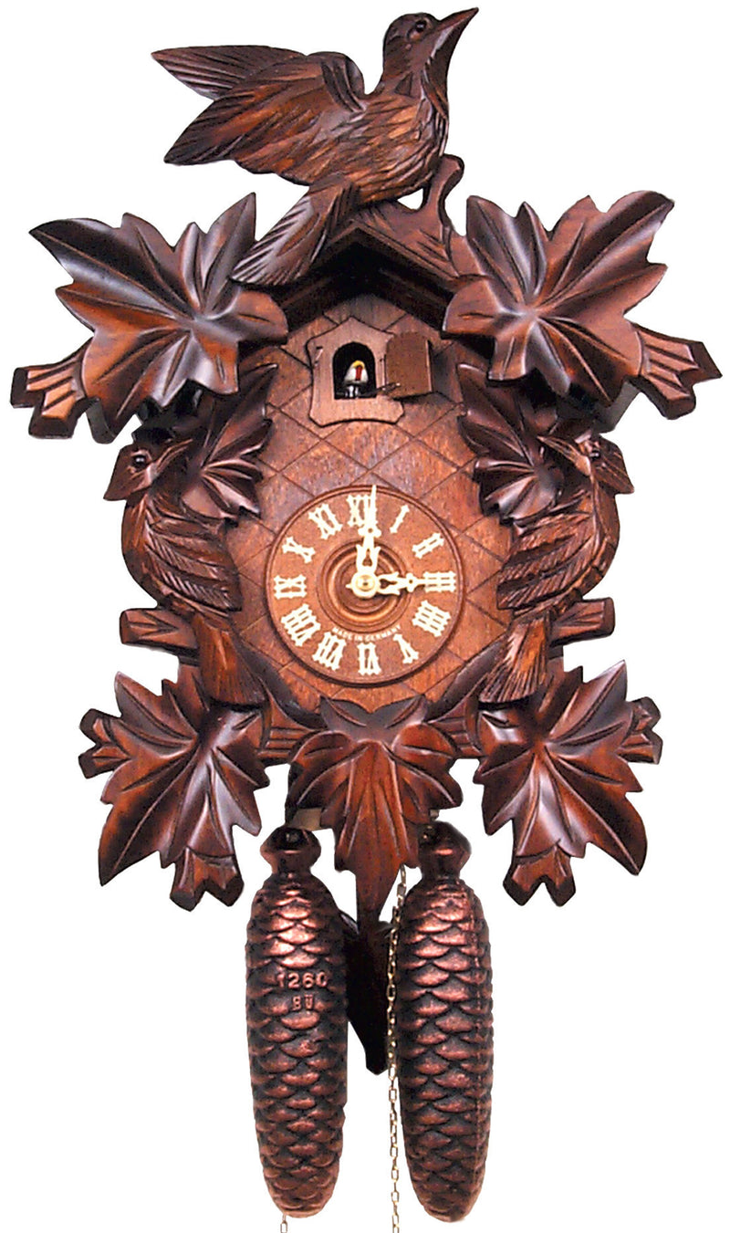 Black Forest 8-Day German Cuckoo Clock with Leaf Detail - OktoberfestHaus.com
