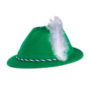 Oktoberfest Costume Green Velour Tyrolean Hat - OktoberfestHaus.com
