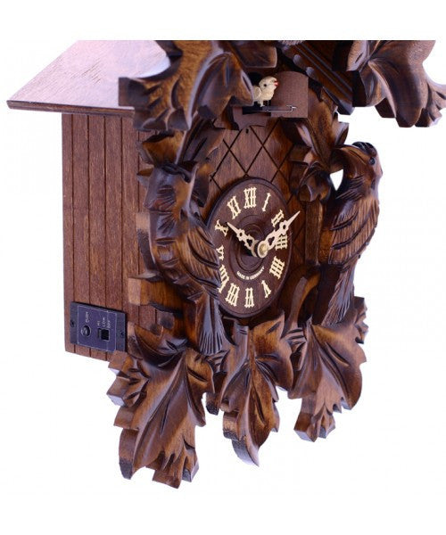 Cuckoo Clock With Seven Hand-Carved Maple Leaves And Three Birds - 16 Inches Tall - OktoberfestHaus.com
 - 3