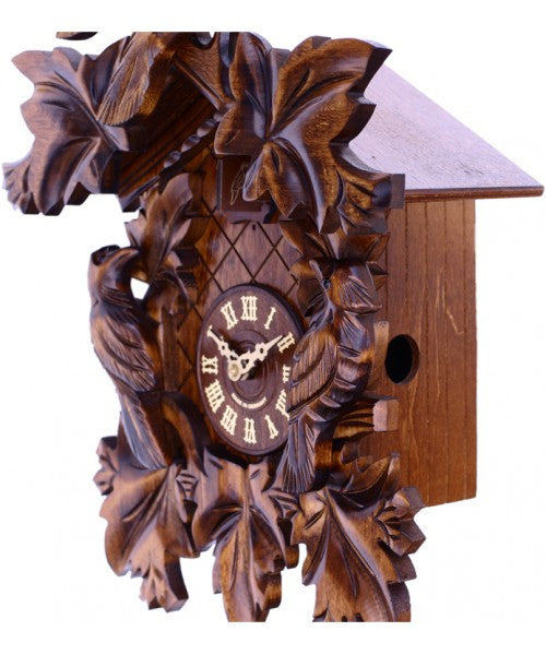 Cuckoo Clock With Seven Hand-Carved Maple Leaves And Three Birds - 16 Inches Tall - OktoberfestHaus.com
 - 2