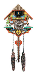 Musical Multi-Colored Quartz Cuckoo Clock with 12 Melodies 8" Tall - OktoberfestHaus.com
