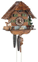 Schneider 10" Black Forest Lumberjack Eight Day Movement German Cuckoo Clock - OktoberfestHaus.com
