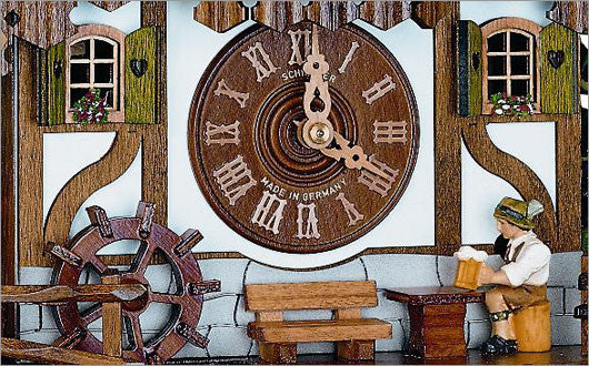 Schneider Black Forest 12.5" Musical Beer Drinker Eight Day German Cuckoo Clock - OktoberfestHaus.com
 - 2