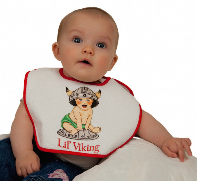 Norwegian Gift Idea Baby Bib: Lil' Viking - OktoberfestHaus.com
 - 1