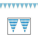 Oktoberfest Bavarian Flag Pennant Banner 11 Inches by 12 Feet - OktoberfestHaus.com
