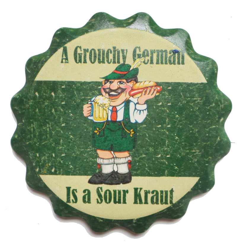 A Grouchy German is A Sour Kraut German Gift Coaster  - OktoberfestHaus.com