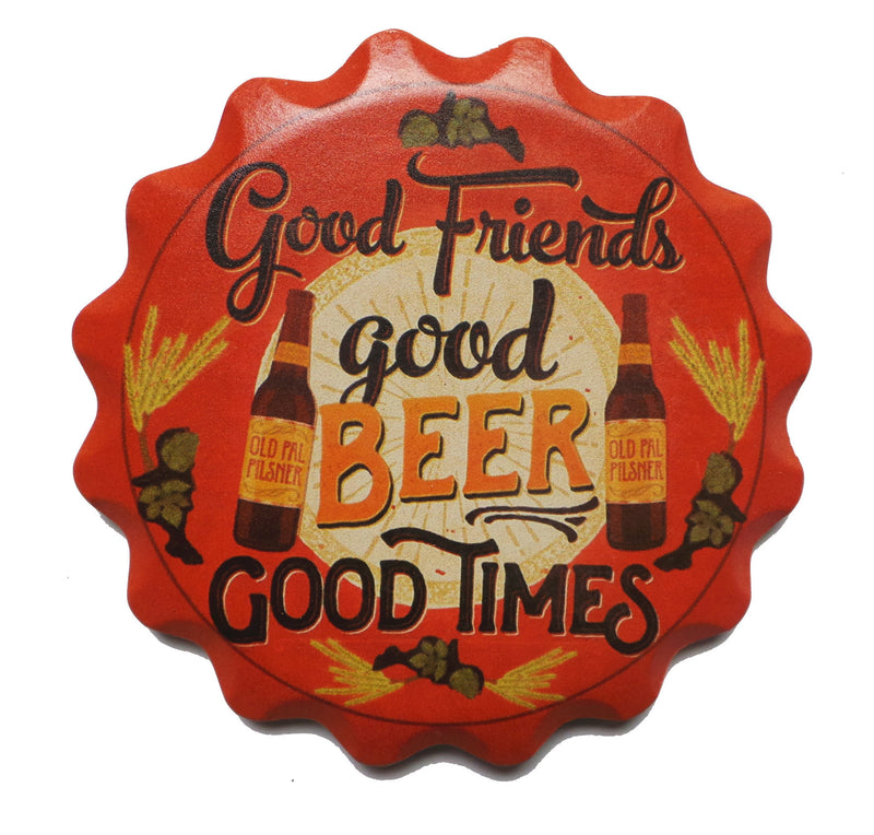 Good Friends, Good Beer, Good Times German Gift Coaster - 1 - OktoberfestHaus.com