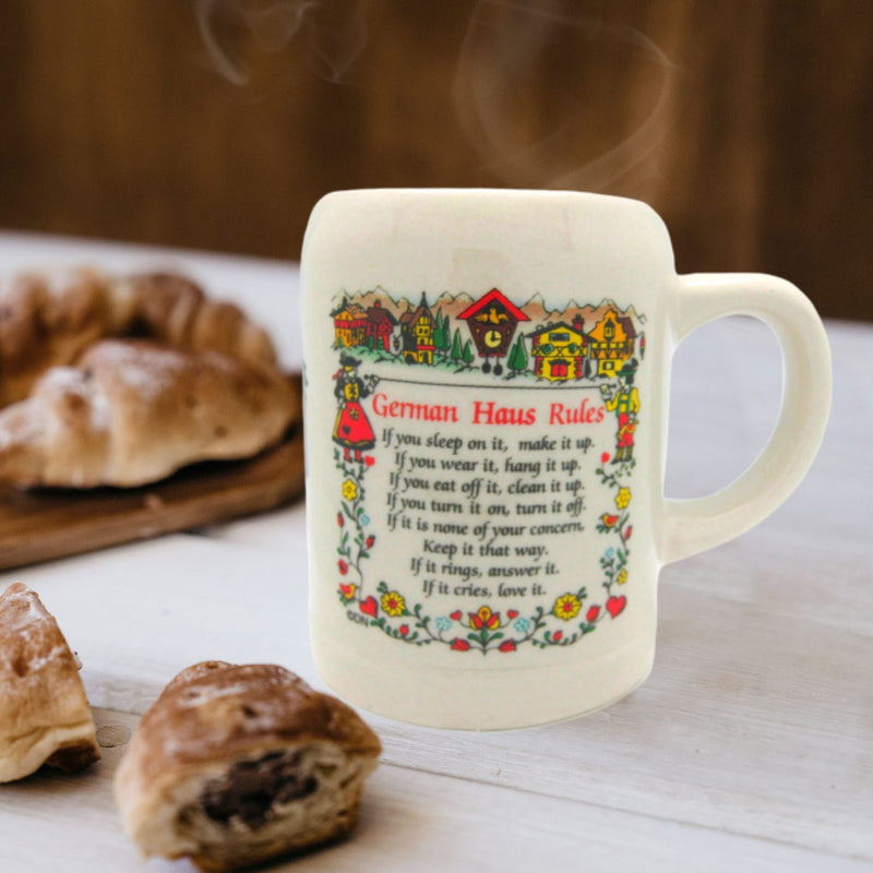 Beer Mug German Coffee Cup: German Haus Rules
